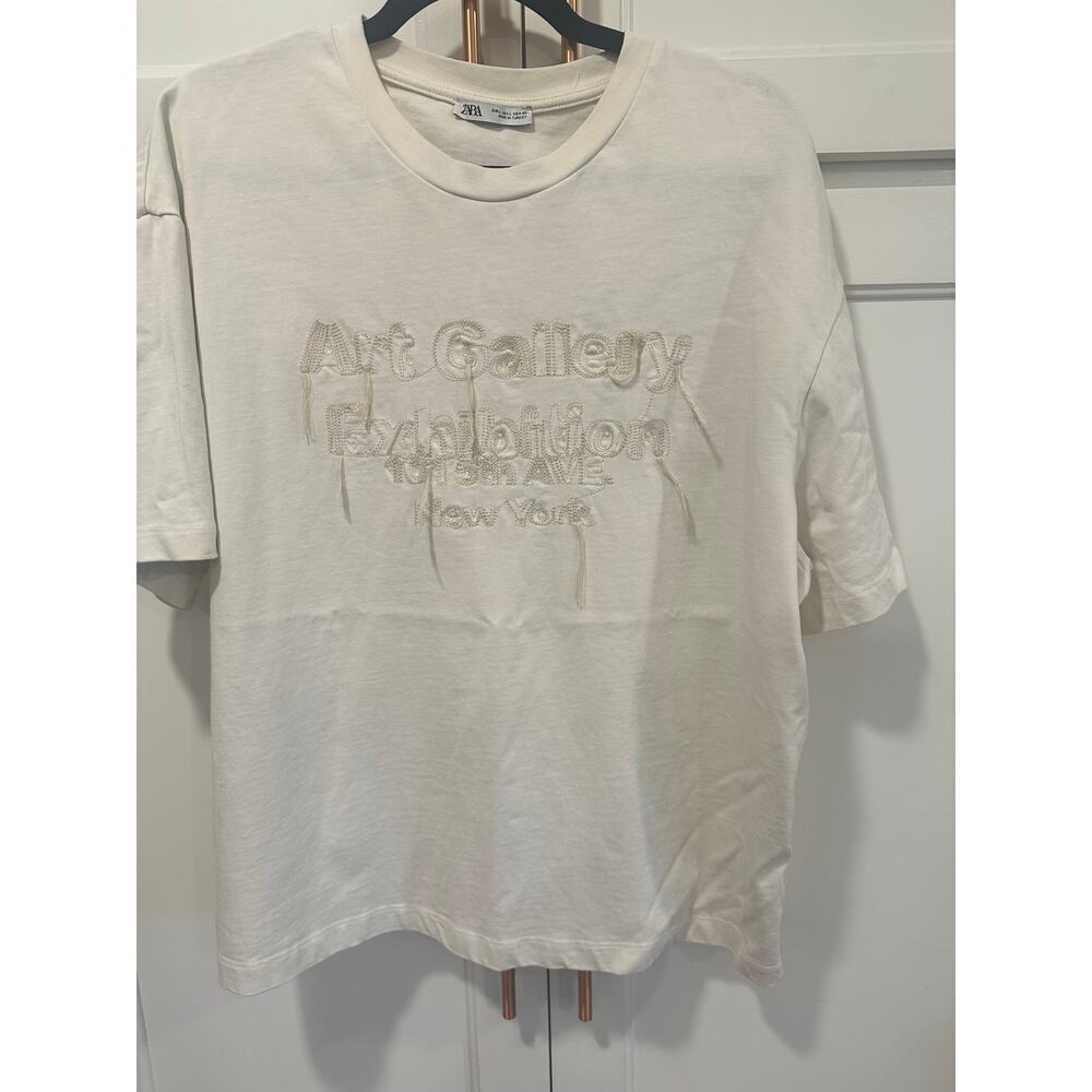 Zara Art Gallery Exhibition Tee 100% cotton large pre-owned casual